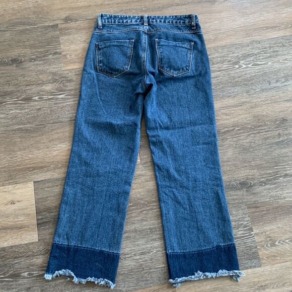 Forever 21 jeans high waisted raw hemmed cropped pants sz small - Picture 6 of 7